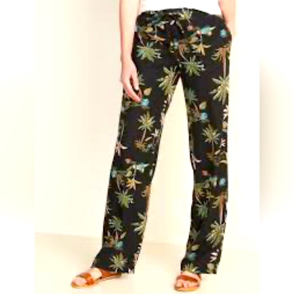 Linen blend wide leg pants - Picture 1 of 6